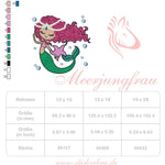 Meerjungfrau Stickdatei – magischer Tauchgang für deine Stickmaschine - Sewando