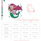 Meerjungfrau Stickdatei – magischer Tauchgang für deine Stickmaschine - Sewando