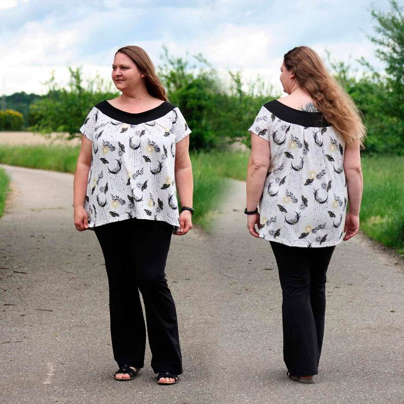 Niela's Entfaltung - Schnittmuster Shirt, Kleid in den Größen 32-54 - Sewando