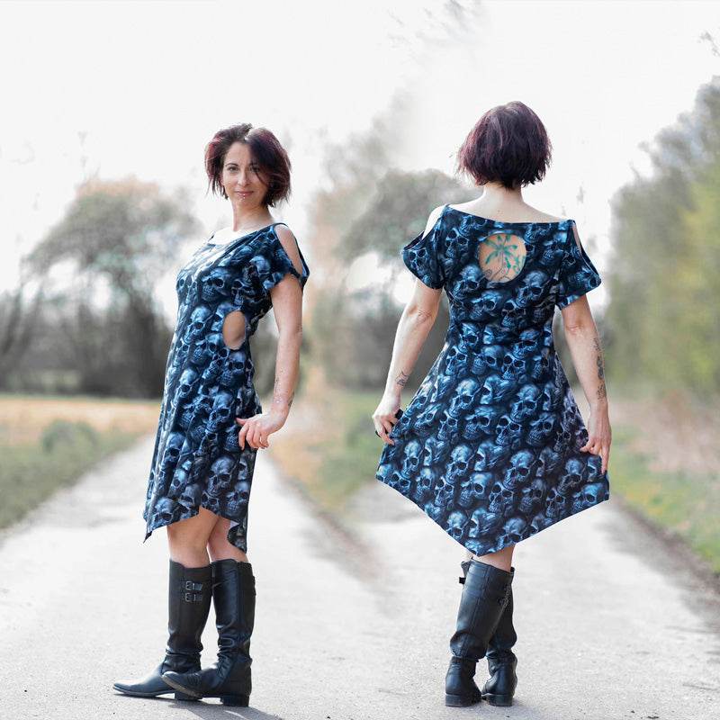 Niela's luftige Schulter - Schnittmuster Shirt, Tunika, Kleid in den Größen 32-54 - Sewando