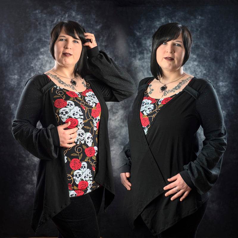 Niela's 2 in 1 - Schnittmuster Cardigan, Shirt, Größen 32-54 : - Sewando