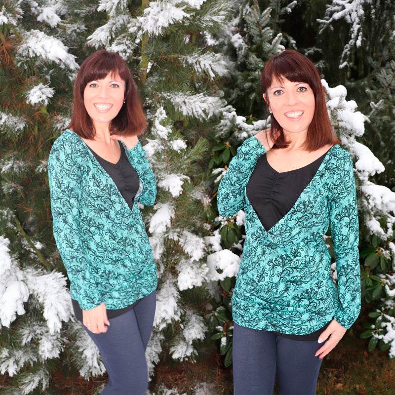 Niela's 2 in 1 - Schnittmuster Cardigan, Shirt, Größen 32-54 : - Sewando