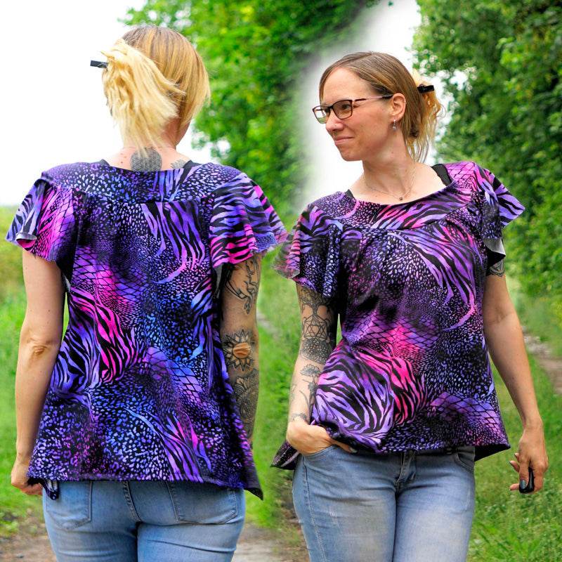 Niela's Entfaltung - Schnittmuster Shirt, Kleid in den Größen 32-54 - Sewando