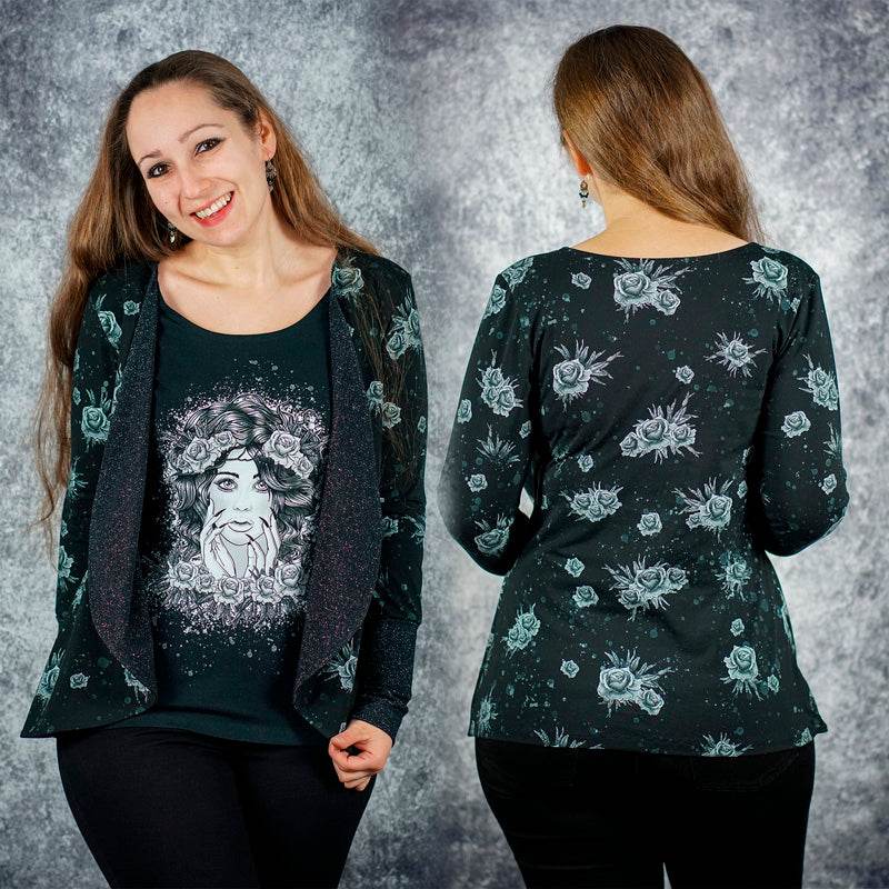 Niela's 2 in 1 - Schnittmuster Cardigan, Shirt, Größen 32-54 : - Sewando