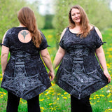 Niela's luftige Schulter - Schnittmuster Shirt, Tunika, Kleid in den Größen 32-54 - Sewando