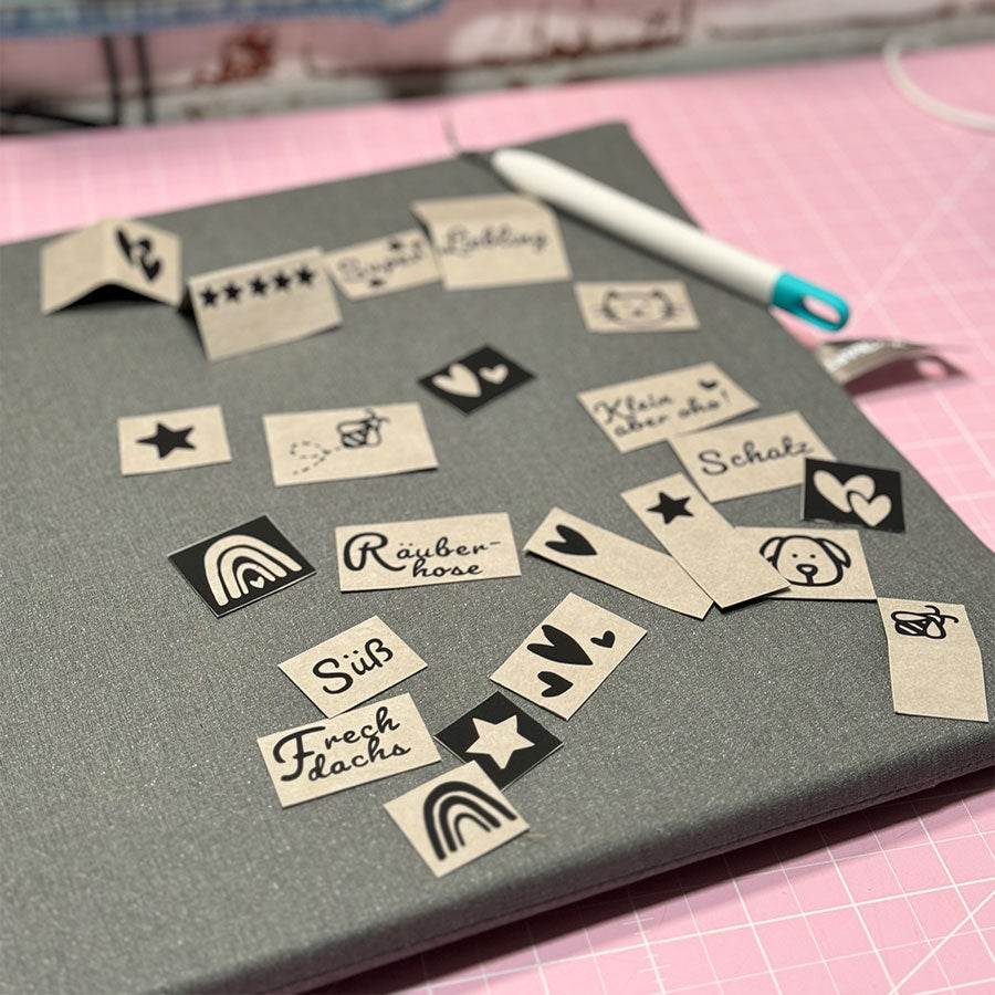 Label selbst gestalten Plotterdatei - Sewando