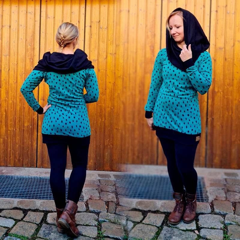 Niela's Umgarnung - Schnittmuster Shirt, Kleid in den Größen 32-54 - Sewando