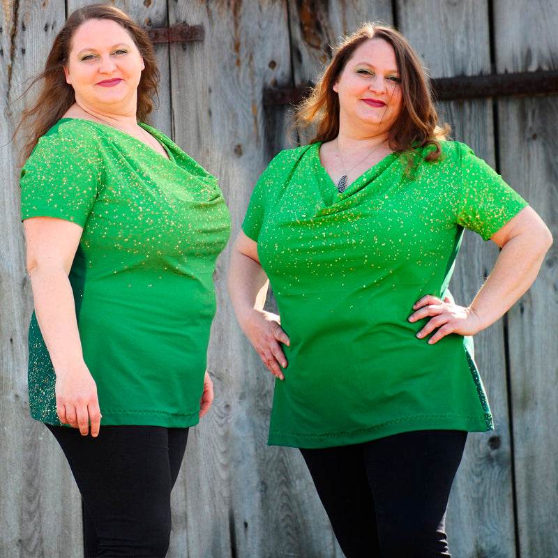 Niela's Wasserfall - Schnittmuster Shirt, Tunika, Kleid in den Größen 32-54 : - Sewando