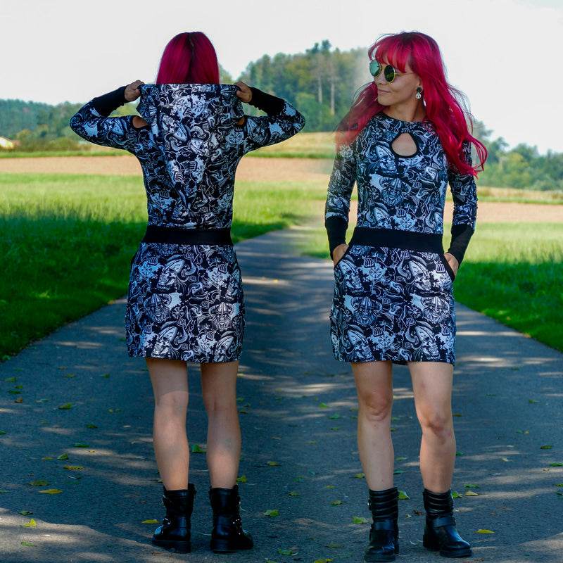 Niela's Schnibbelstück - Schnittmuster Shirt mit Cutouts, Kleid, Gr. 32-54 : - Sewando