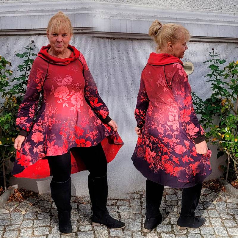 Niela's Raglan Tunikleid - Schnittmuster Raglan Tunika, Kleid in den Größen 32-54 - Sewando