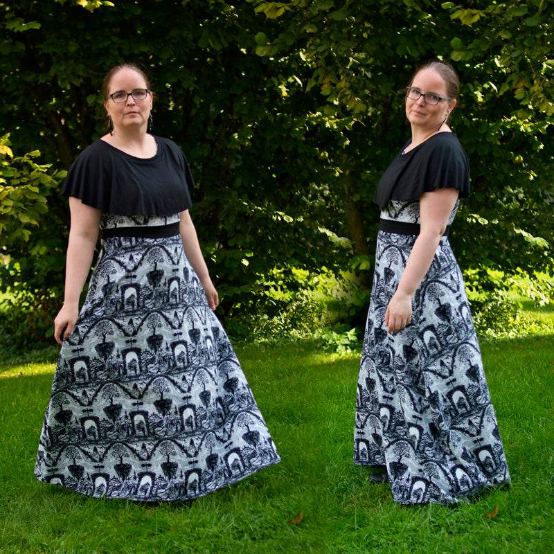 Niela's Umgarnung - Schnittmuster Shirt, Kleid in den Größen 32-54 - Sewando