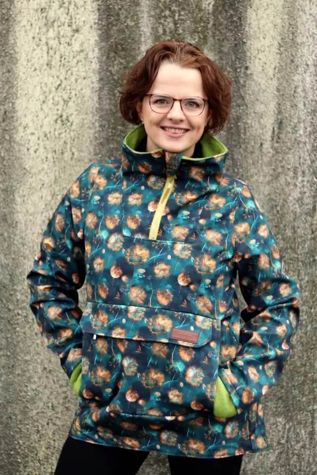 Schnittmuster Windbreaker Vanadinit Gr. A - M DE/EN/FR. BU 76-134cm - Sewando