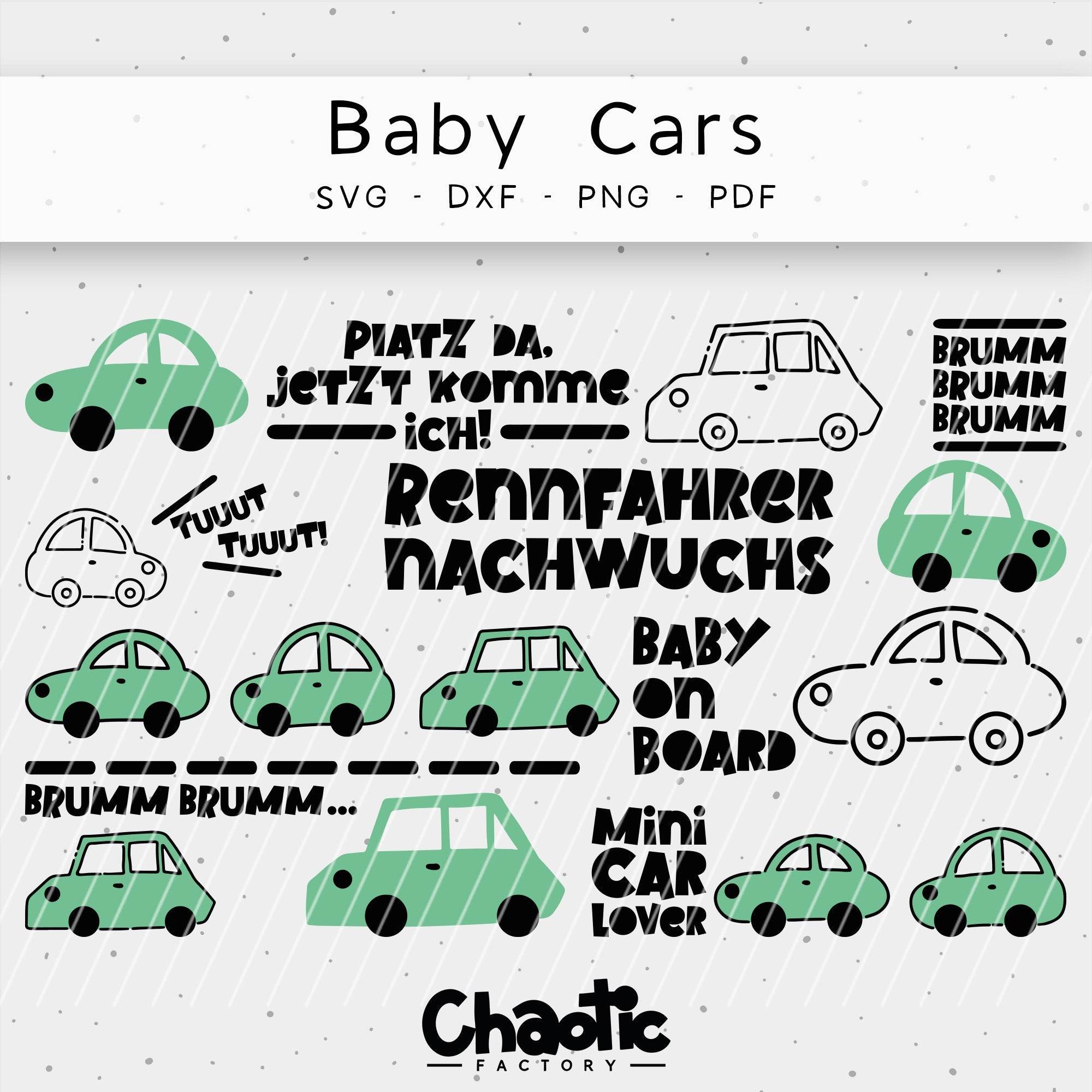 Plotterdatei Baby Cars Autos - Sewando