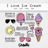 Plotterdatei I Love Ice Cream - Sewando
