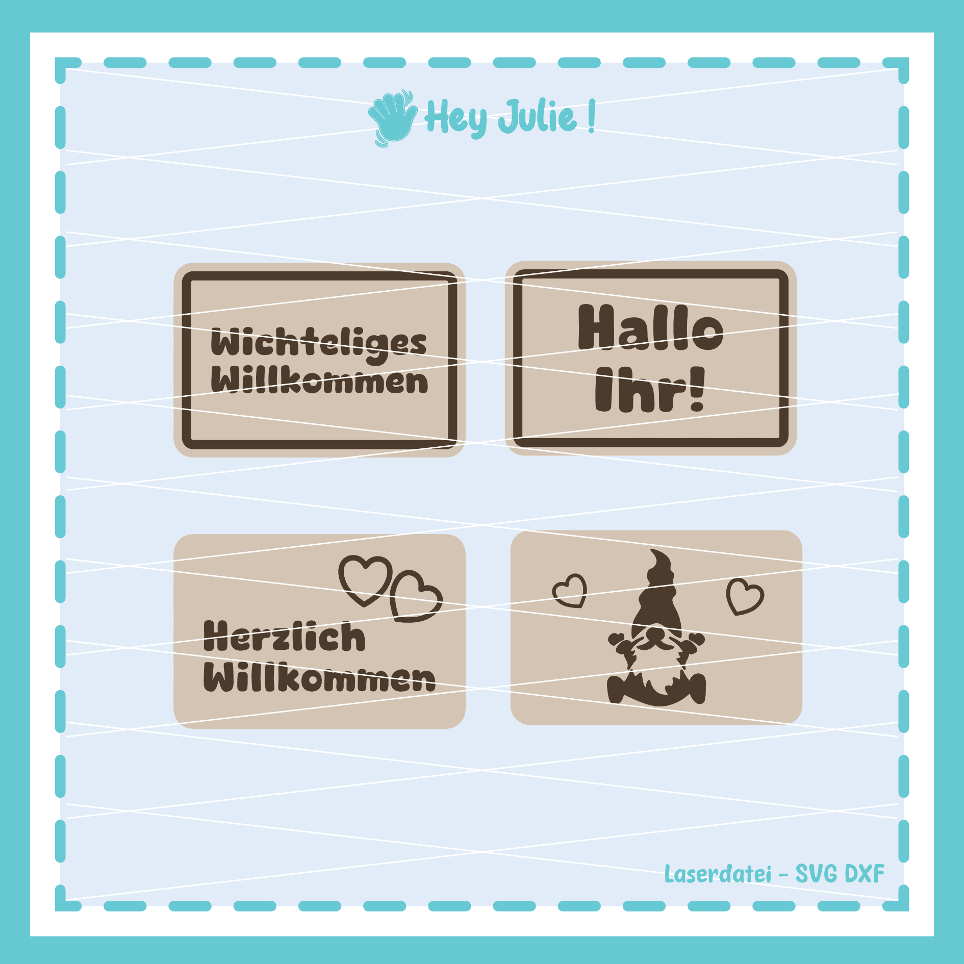 Laserdatei Wichtel Box Zubehör - Sewando