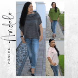 Schnittmuster Poncho ANDALO Gr. XS-XXL : - Sewando