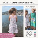 Schnittmuster Schlaf- und Strandkleid Kira für Mädchen Gr. 92-164 - Sewando