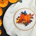 Kürbis Stickdatei – herbstliches Motiv für Deko & Geschenke - Sewando