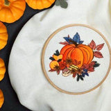 Kürbis Stickdatei – herbstliches Motiv für Deko & Geschenke - Sewando