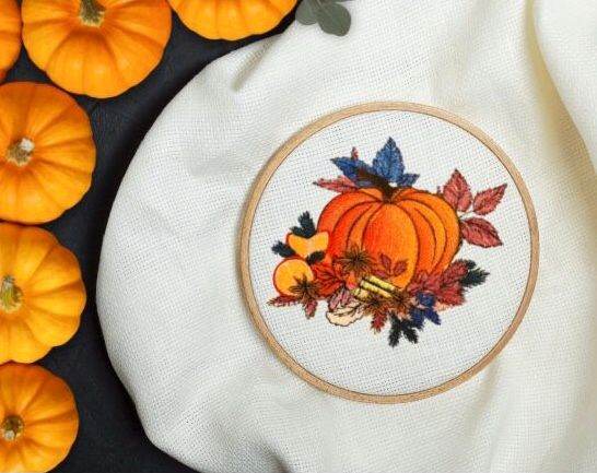 Kürbis Stickdatei – herbstliches Motiv für Deko & Geschenke - Sewando