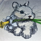 Stickdatei Applikation Osterhase Hase "Ilona"  - realistisch - FÜR HELLE & DUNKLE STOFFE