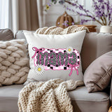 Bügelbild Mama – Leoprint mit Gänseblümchen & Glitzerschleifen (PNG) - Sewando