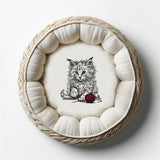 Stickdatei Angora Katze mit Wolle "Shadow" - realistisch - FÜR HELLE STOFFE