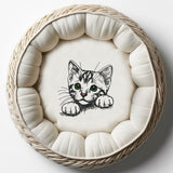 Stickdatei Katze Kätzchen getigert "Zora" - realistisch - FÜR HELLE STOFFE