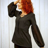 Schnittmuster ALEXANE Bluse, Kleid - für Webware mit Ärmelvariationen Gr. 34-54 - Sewando