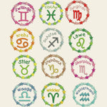 Stickdatei Sternzeichen Horoskop Button Set 561/1 - Sewando