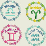 Stickdatei Sternzeichen Horoskop Button Set 561/1 - Sewando