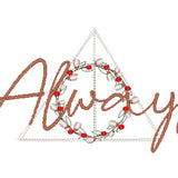 Stickdatei - Kranz "Always" Heiligtümer des Todes