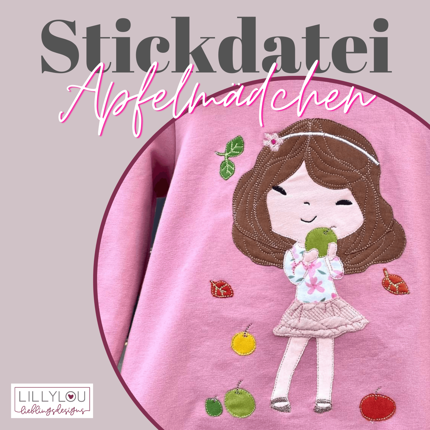 Stickdatei - Apfelmädchen - Sewando