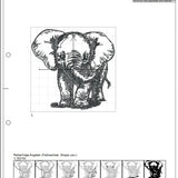 Stickdatei Applikation Elefant Baby "Rosy" - realistisch - FÜR HELLE & DUNKLE STOFFE