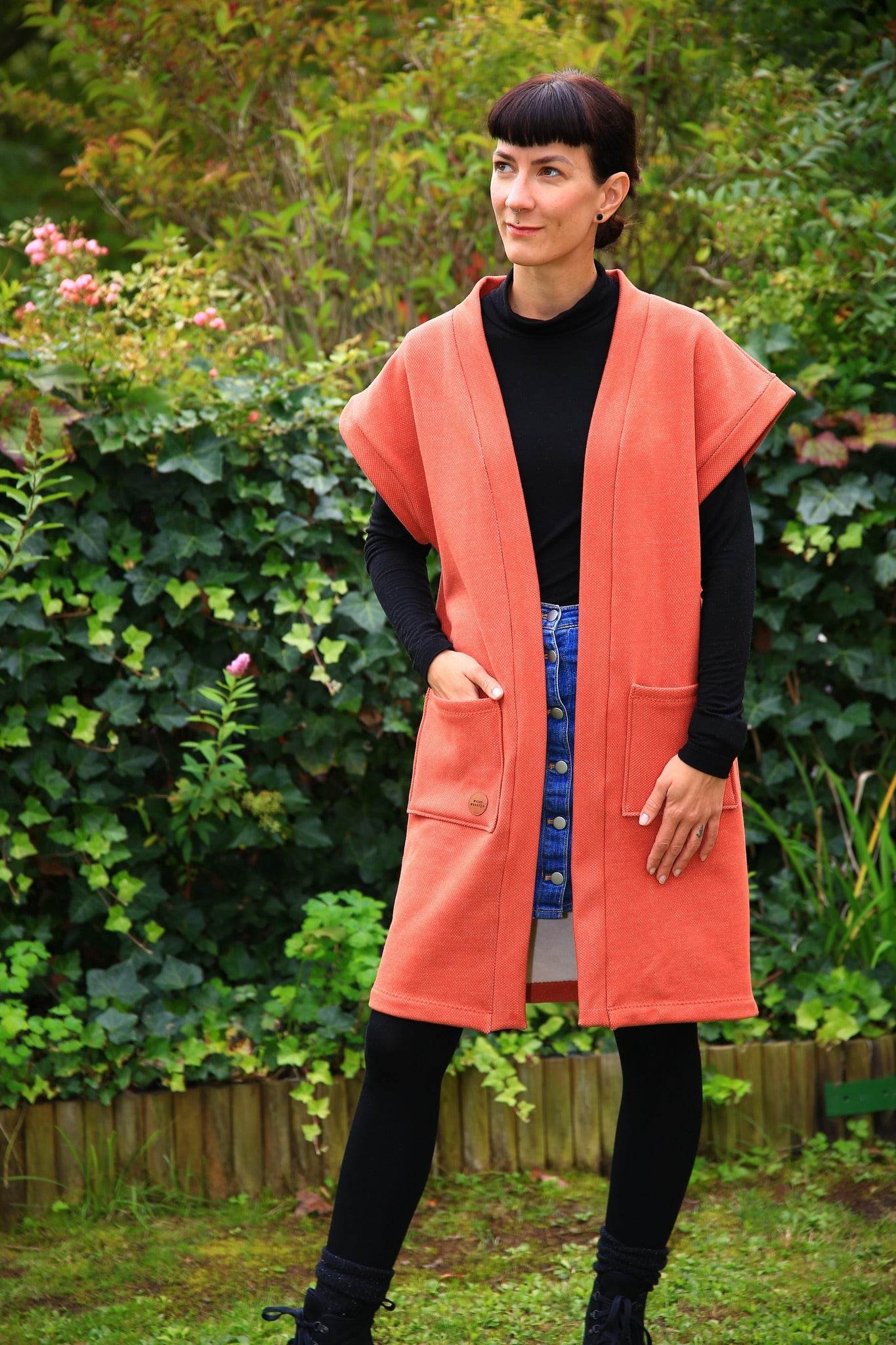 Schnittmuster Weste Cardigan Aske Gr. 32-56 - Sewando