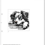 Stickdatei Australian Shepherd "Bruno" - realistisch - FÜR HELLE STOFFE