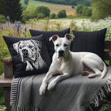 NEU Stickdatei Dogo Argentino "Brenda" - realistisch - FÜR DUNKLE STOFFE