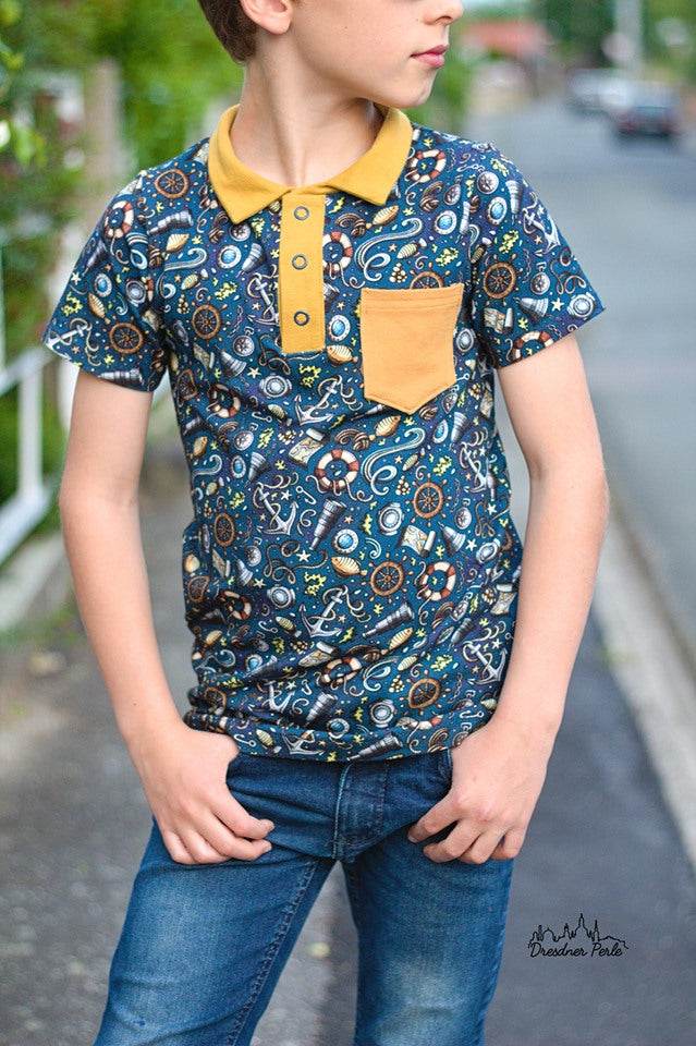 Happy Charlie - Gr 74-164 - Poloshirt Schnittmuster - Sewando