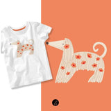 Bügelbild-Design – afghanischer Windhund mit Blumen - Sewando