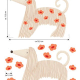 Bügelbild-Design – afghanischer Windhund mit Blumen - Sewando