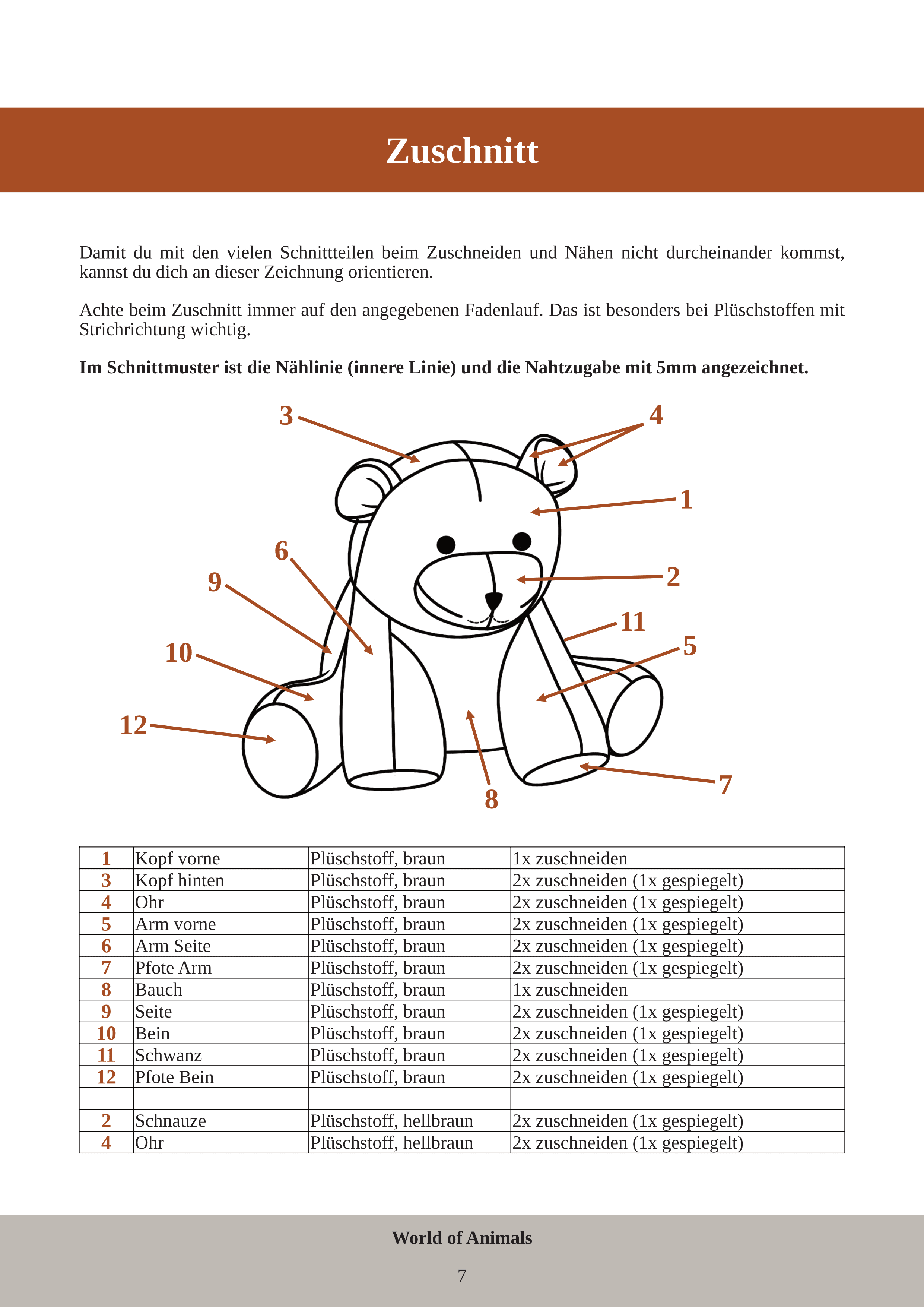 Bär Hermi - PDF Schnittmuster und Nähanleitung - 16cm. - Sewando