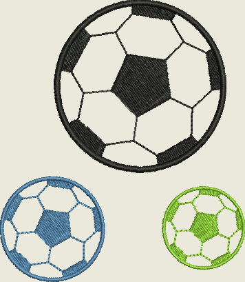 Stickdatei Fussball Applikation Set 182 - Sewando