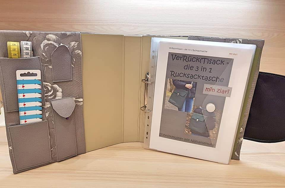 Schnittmuster Ordnerhülle Klasse(N)Buch - Sewando