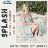 Schnittmuster *Bath Towel Set Splash Adults* Saunakilt, Handtuchturban Gr. 30/32 - 54/56 - Sewando