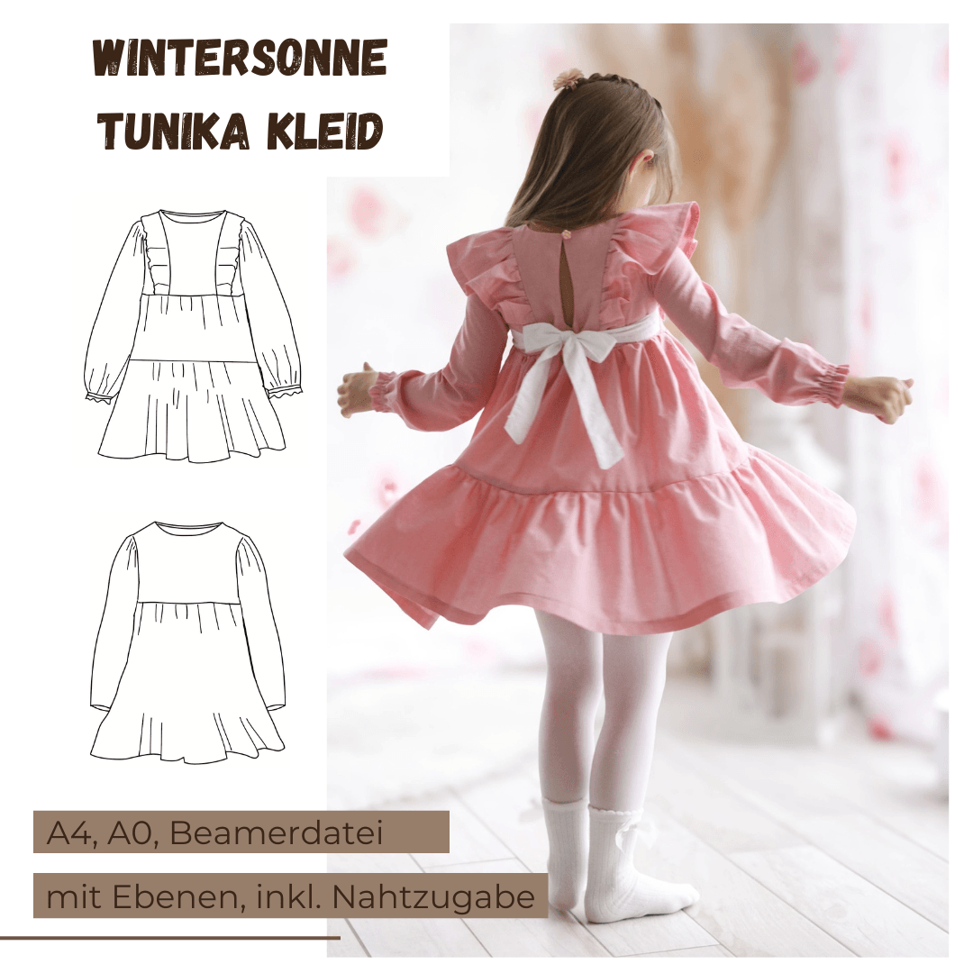 Schnittmuster Wintersonne – Tunika & Kleid Größen 86-140 : - Sewando