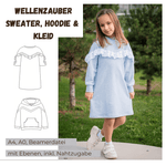Schnittmuster Wellenzauber – Sweater, Hoodie & Kleid Größen 86-152 : - Sewando