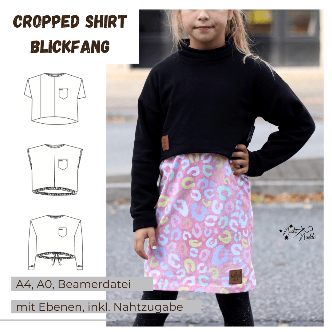 Schnittmuster Blickfang – Crop Top | PDF-Download | Größen 92-152 - Sewando