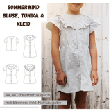 Schnittmuster Sommerwind – Bluse, Tunika oder Kleid | PDF-Download | Größen 86-134 - Sewando