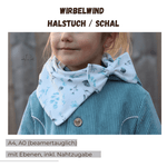 Schnittmuster Wirbelwind – Halstuch, Schal & Loop Größen S/M/L (KU 41-56 cm) : - Sewando