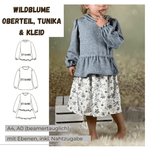 Schnittmuster Wildblume – Oberteil, Tunika oder Kleid | PDF-Download | Größen 86-134 - Sewando